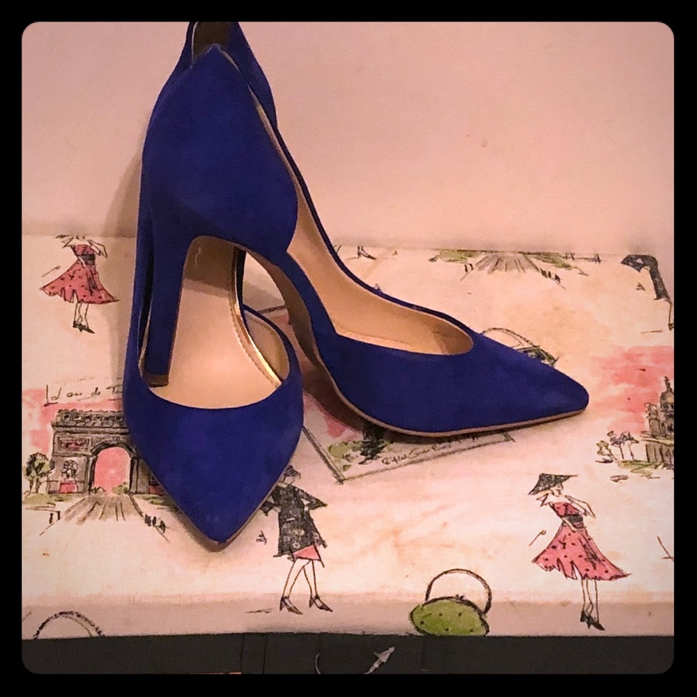 Jessica Simpson Cobalt Blue Suede Pump